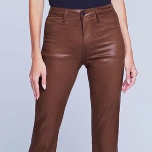 L’Agence Kendra Flare Jeans in Nubuck Coated